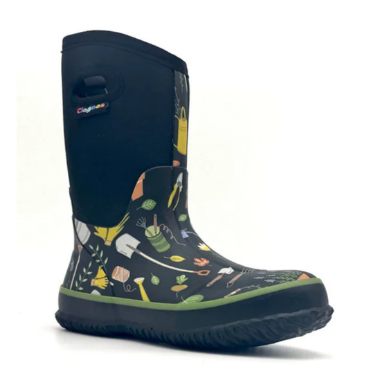 Clogees Womens Mudboot Navy Garden