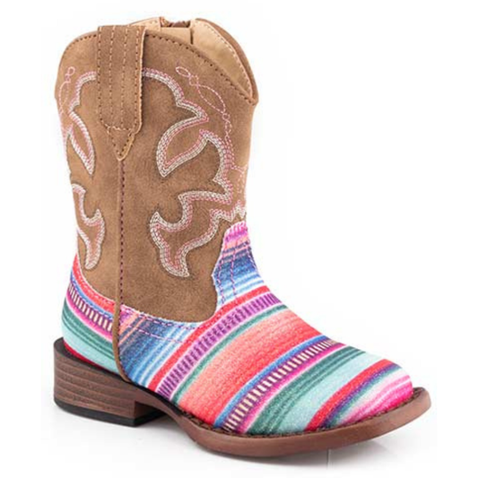 Roper Toddler Glitter Serape Western Boots