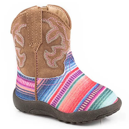 Roper Infant Cowbaby Glitter Serape Boots