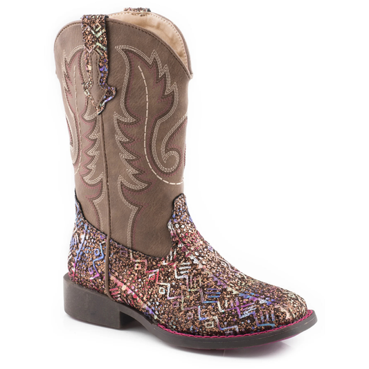 Roper Kids Glitter Aztec Boots