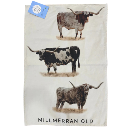 Australian Made Longhorn Tea Towel