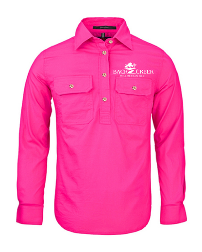 Back Creek Womens Closed Front Long Sleeve Shirt
