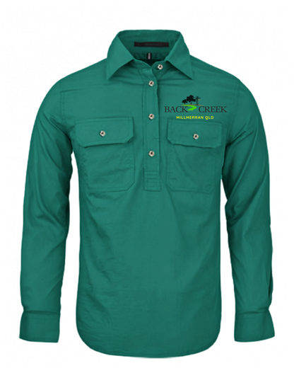 Back Creek Womens Closed Front Long Sleeve Shirt