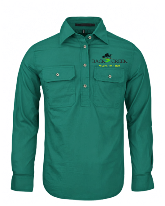 Back Creek Womens Closed Front Long Sleeve Shirt