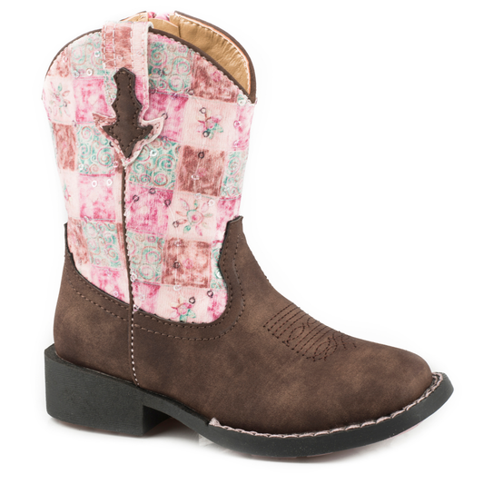 Roper Toddler Floral Shine Western Boots