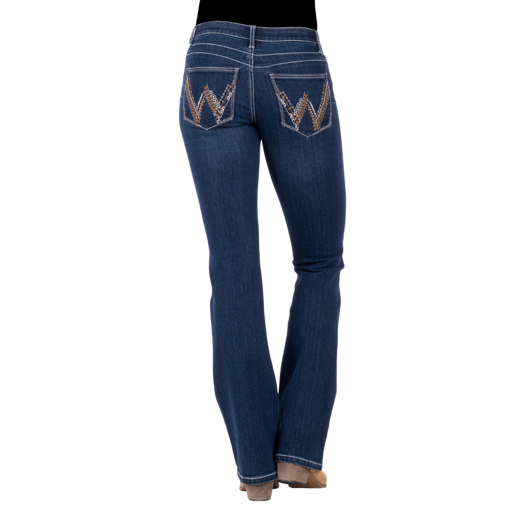 WRANGLER WOMENS AMELIA Q-BABY BOOTY UP 34 INCH LEG