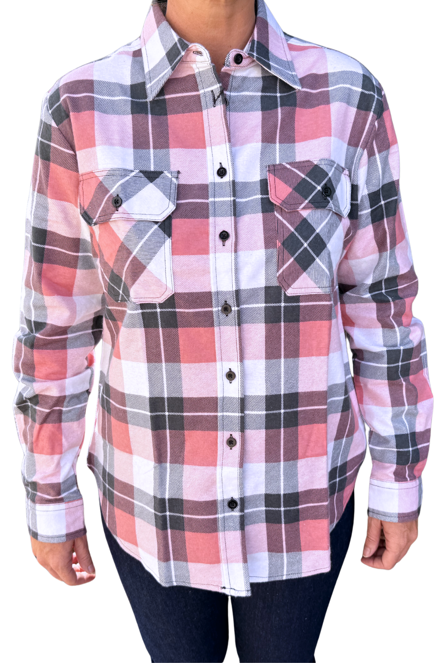Pilbara Womens Flannelette Shirt Open Front
