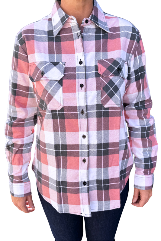 Pilbara Womens Flannelette Shirt Open Front