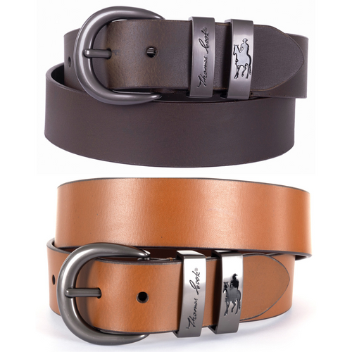 THOMAS COOK GUNMETAL TWIN KEEPER BELT