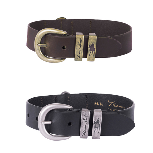 THOMAS COOK TWIN KEEPER LEATHER DOG COLLAR