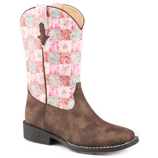 Roper Toddler Floral Shine Western Boots