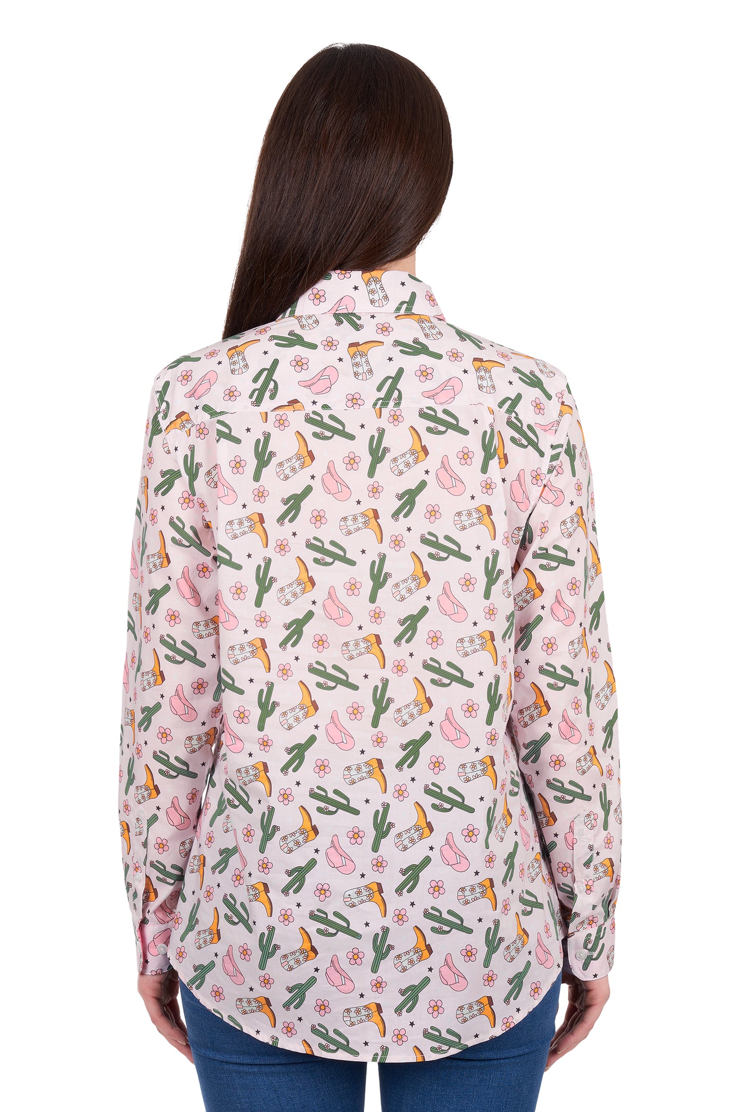 Hard Slog Womens Cleo 1/2 Placket Long Sleeve Shirt