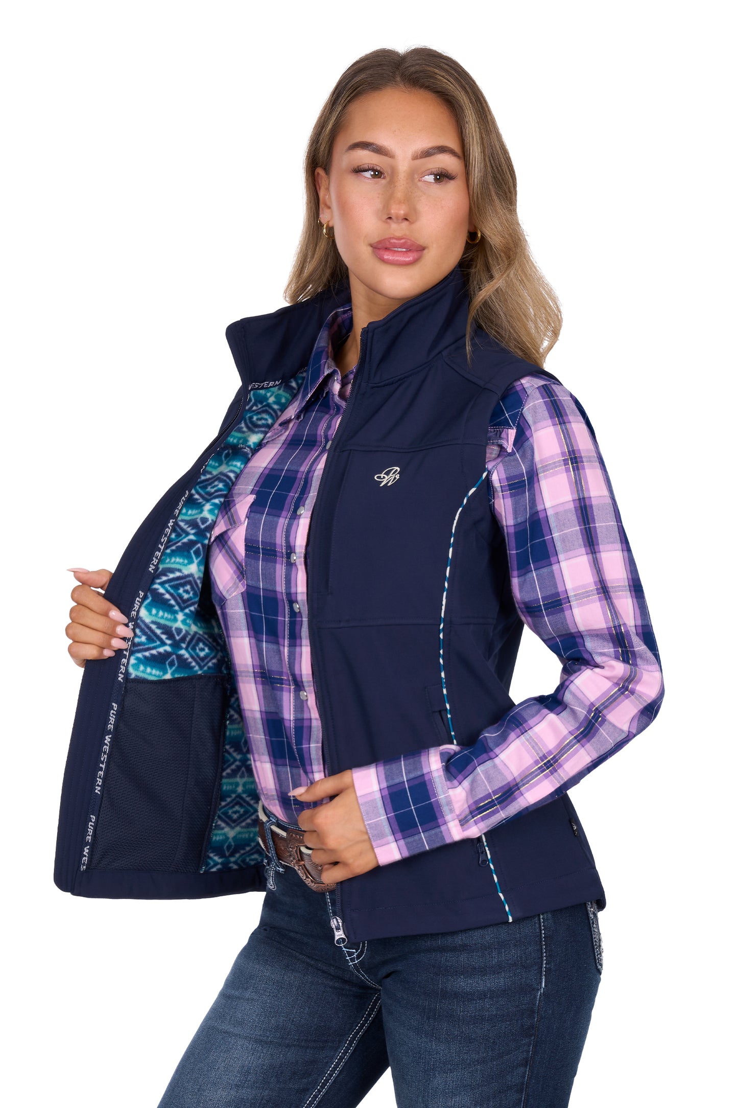Pure Western Womens Corine Softshell Vest