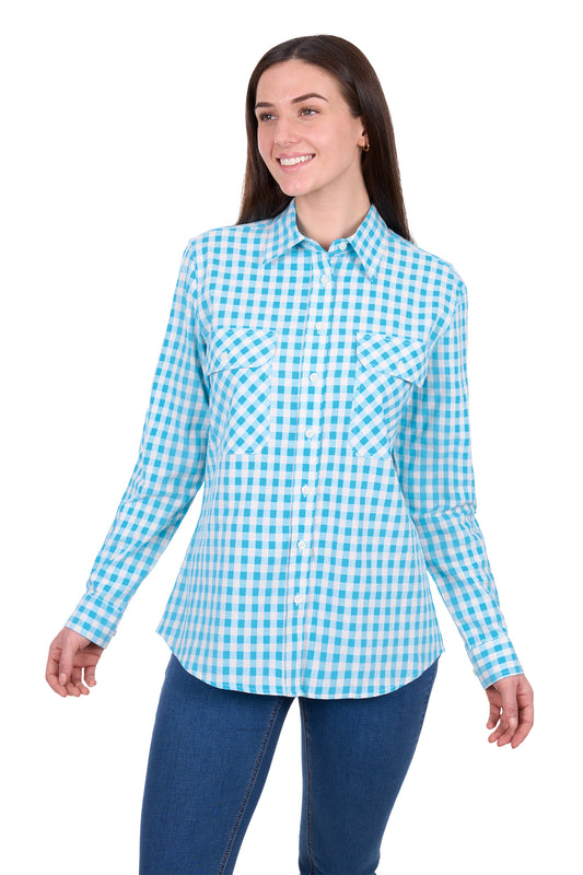 Hard Slog Womens Fay Full Placket Long Sleeve Shirt