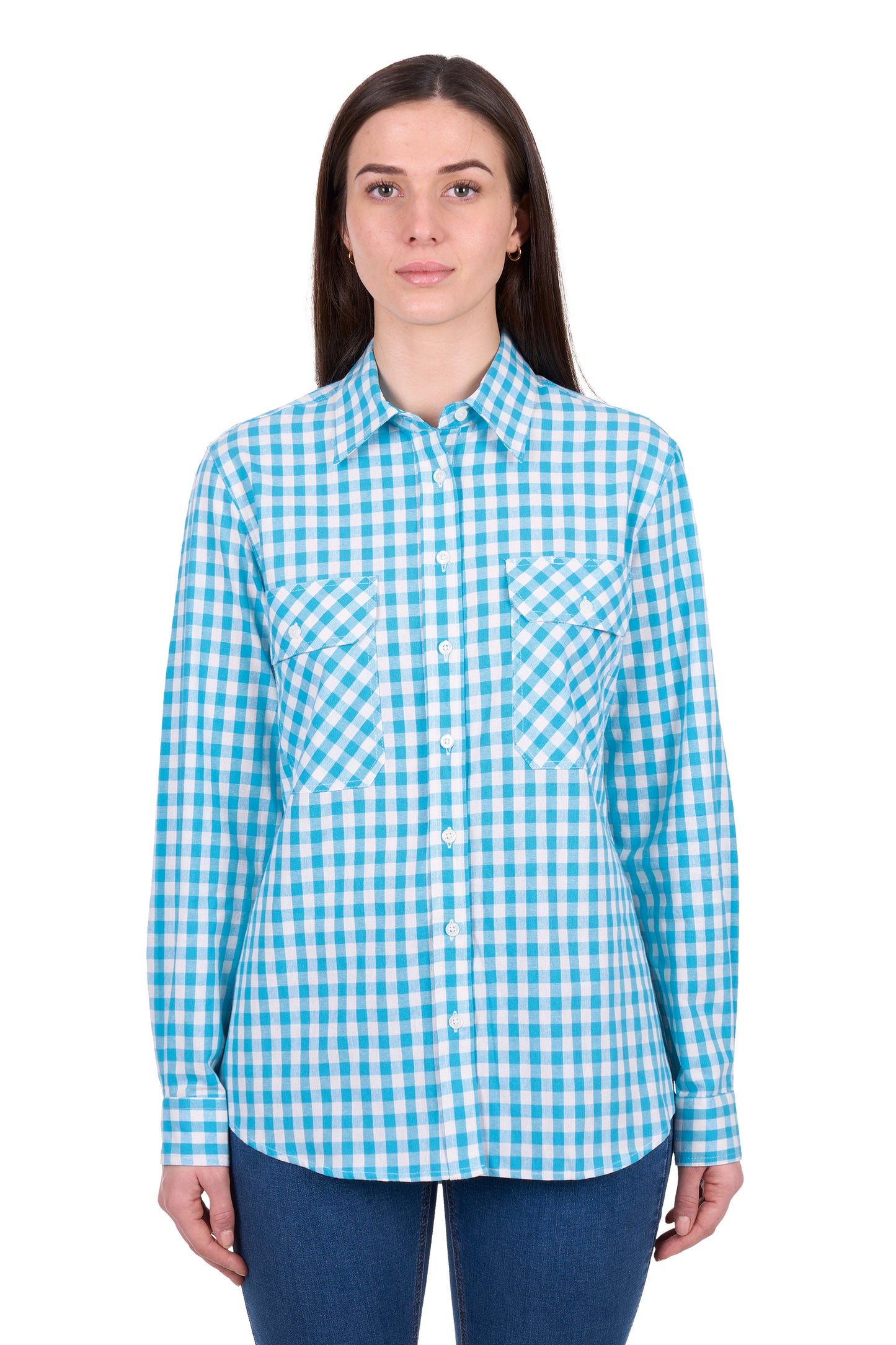 Hard Slog Womens Fay Full Placket Long Sleeve Shirt