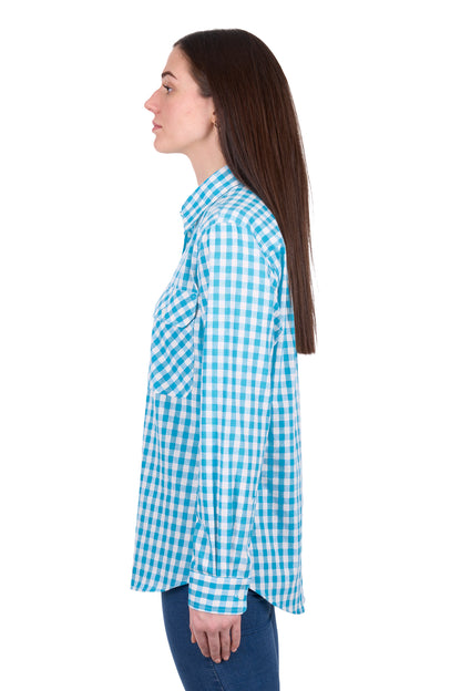 Hard Slog Womens Fay Full Placket Long Sleeve Shirt