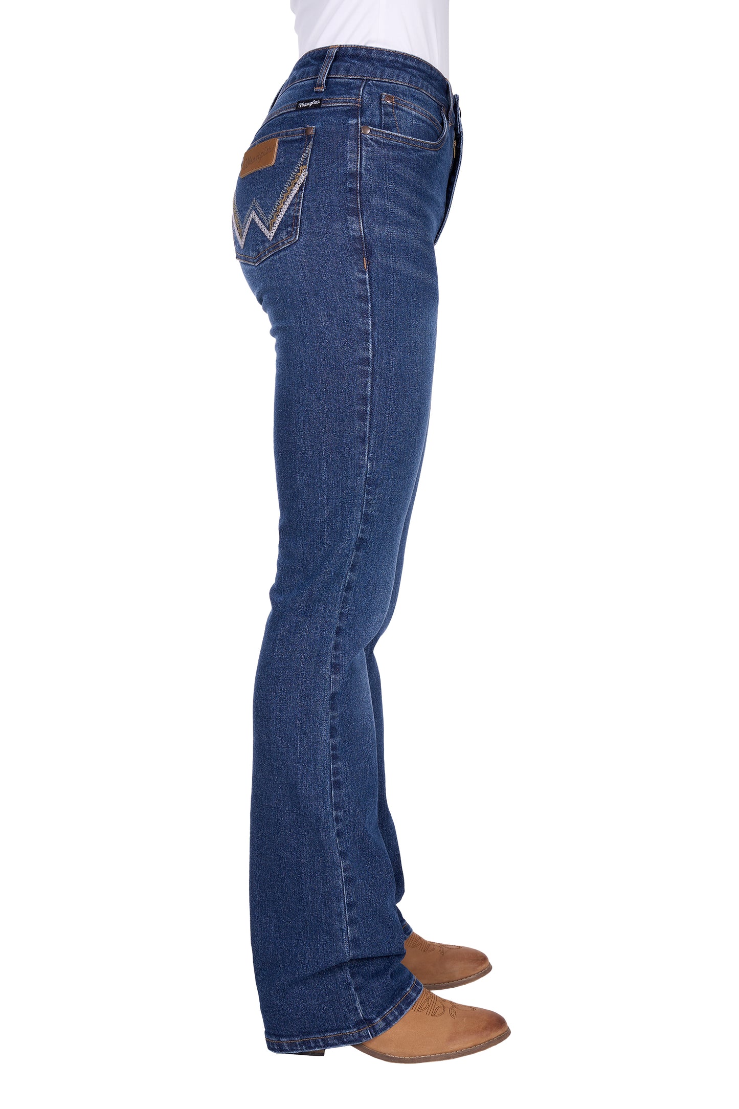 Wrangler Womens Laura Hi Rise Bootcut Jeans 34 Inch Leg
