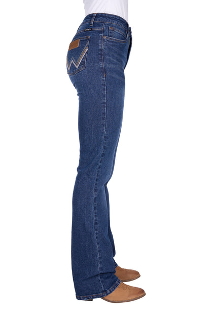 Wrangler Womens Laura Hi Rise Bootcut Jeans 34 Inch Leg