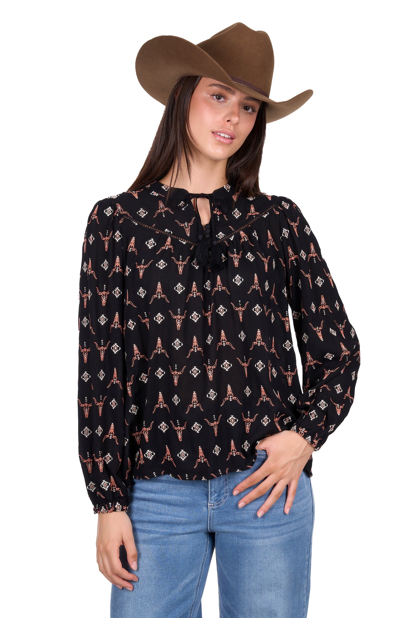 Wranger Womens Lucille Long Sleeve Blouse