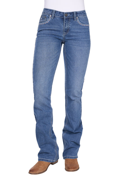 Pure Western Womens Pat Relaxed Rider Jeans 36 Inch Leg
