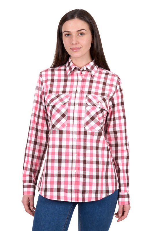 Hard Slog Womens Rachel Full Placket Long Sleeve Shirt