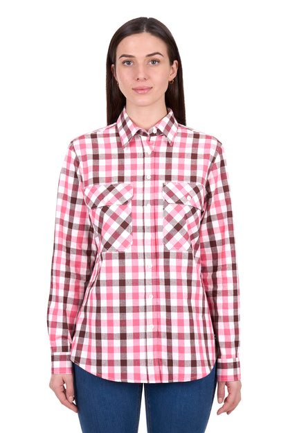 Hard Slog Womens Rachel Full Placket Long Sleeve Shirt