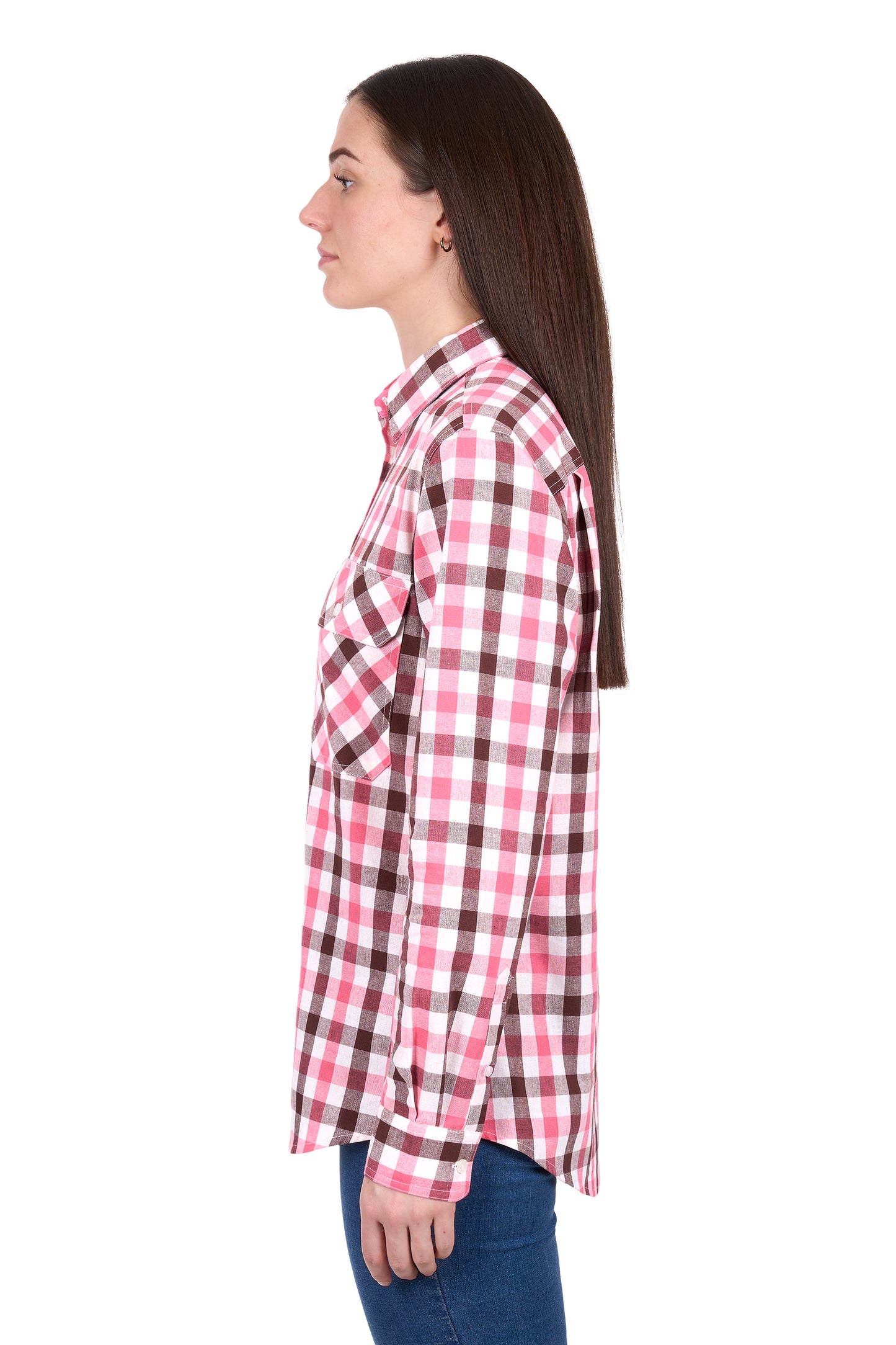 Hard Slog Womens Rachel Full Placket Long Sleeve Shirt
