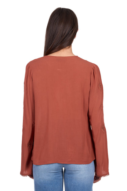 Wrangler Womens Roxana Long Sleeve Blouse