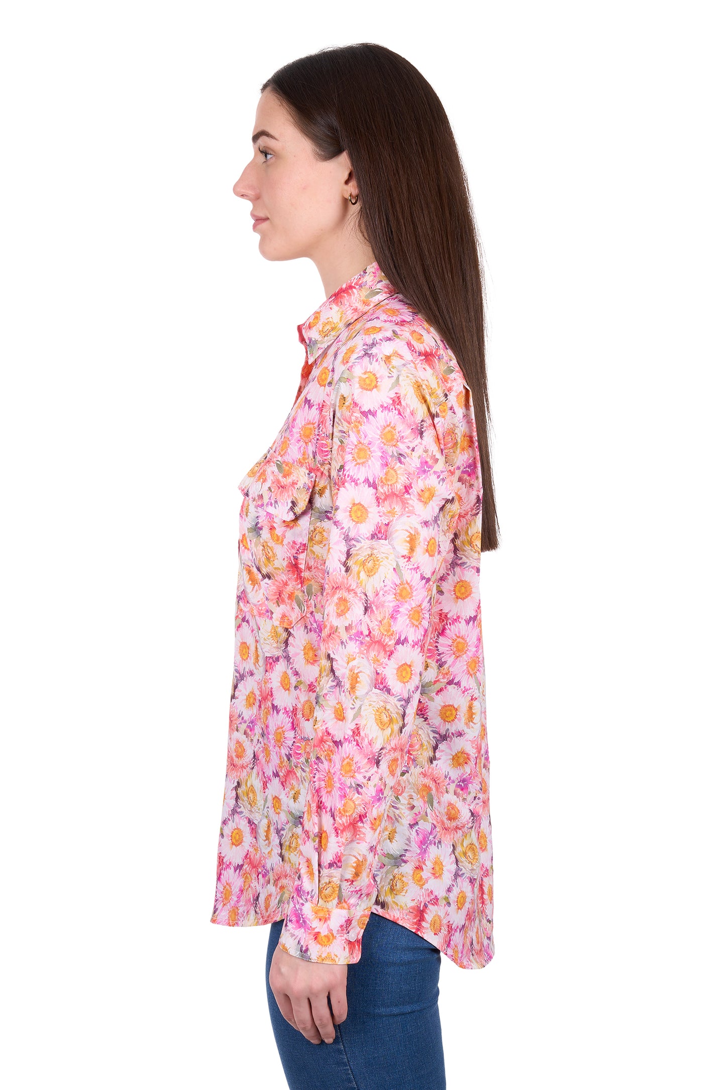 Hard Slog Womens Samira 1/2 Placket Long Sleeve Shirt