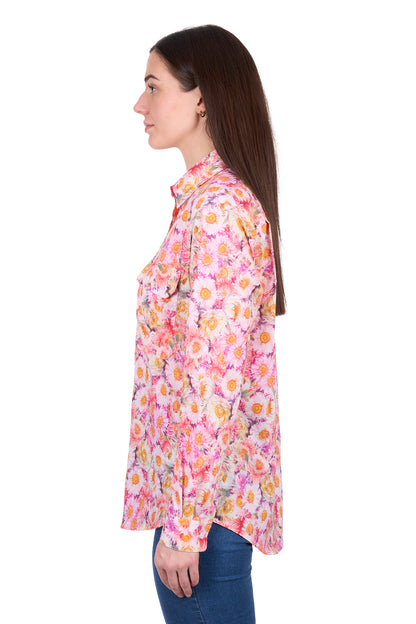 Hard Slog Womens Samira 1/2 Placket Long Sleeve Shirt
