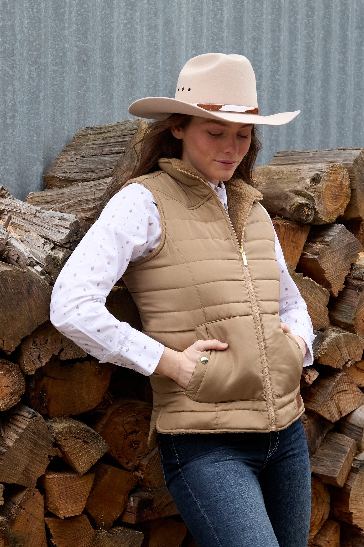 Pure Western Womens Sherri Reversible Vest