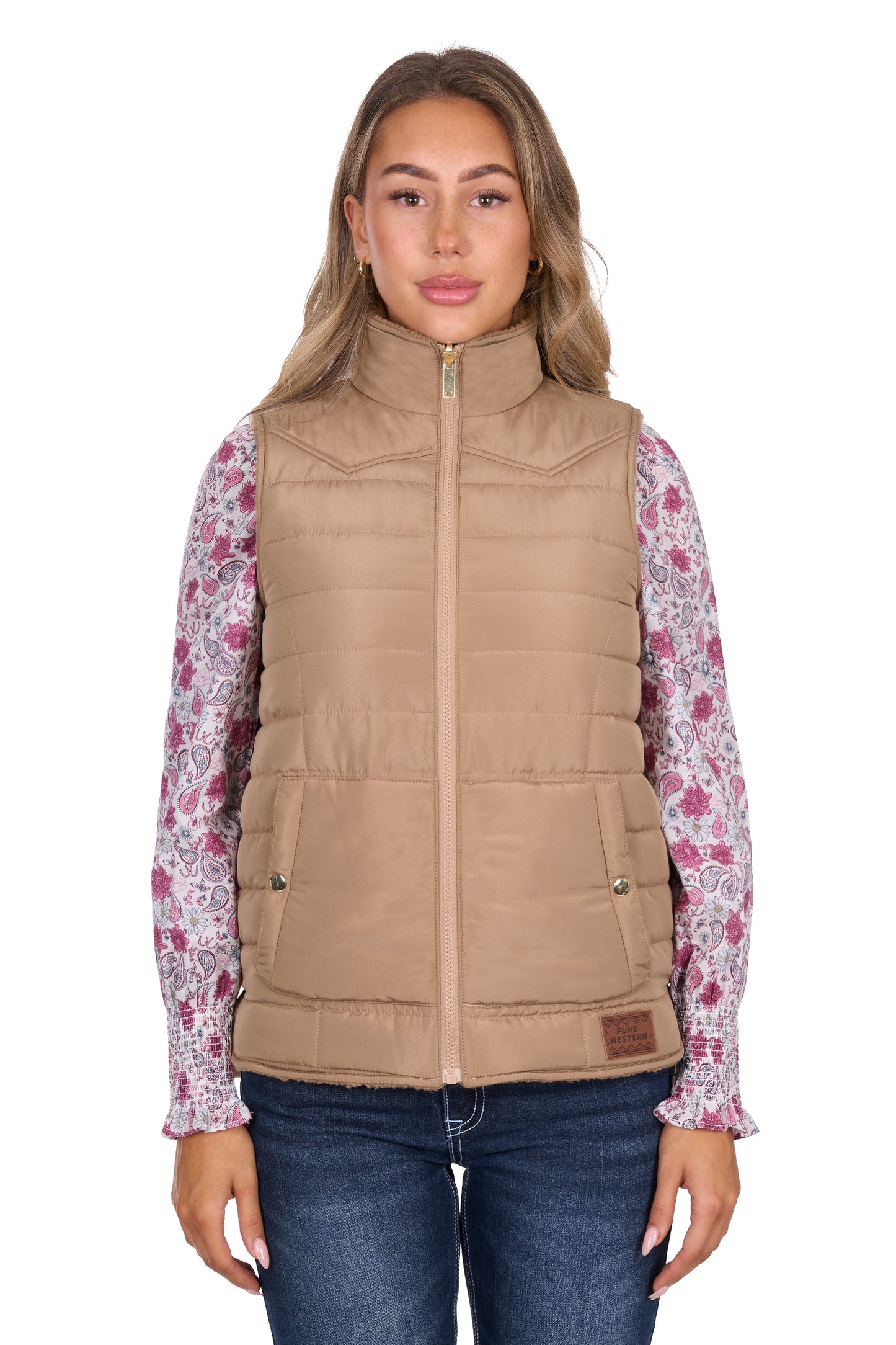 Pure Western Womens Sherri Reversible Vest