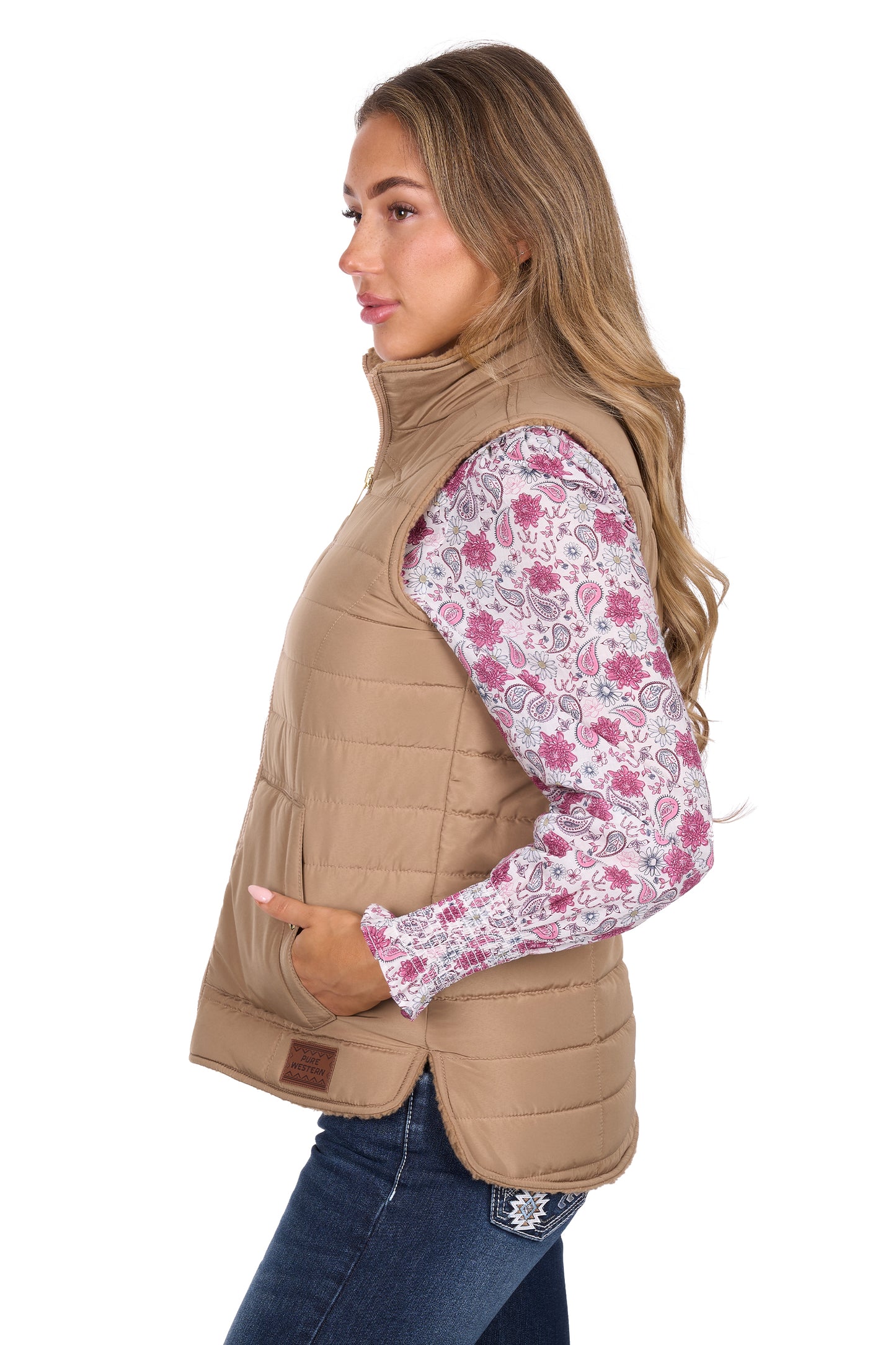 Pure Western Womens Sherri Reversible Vest