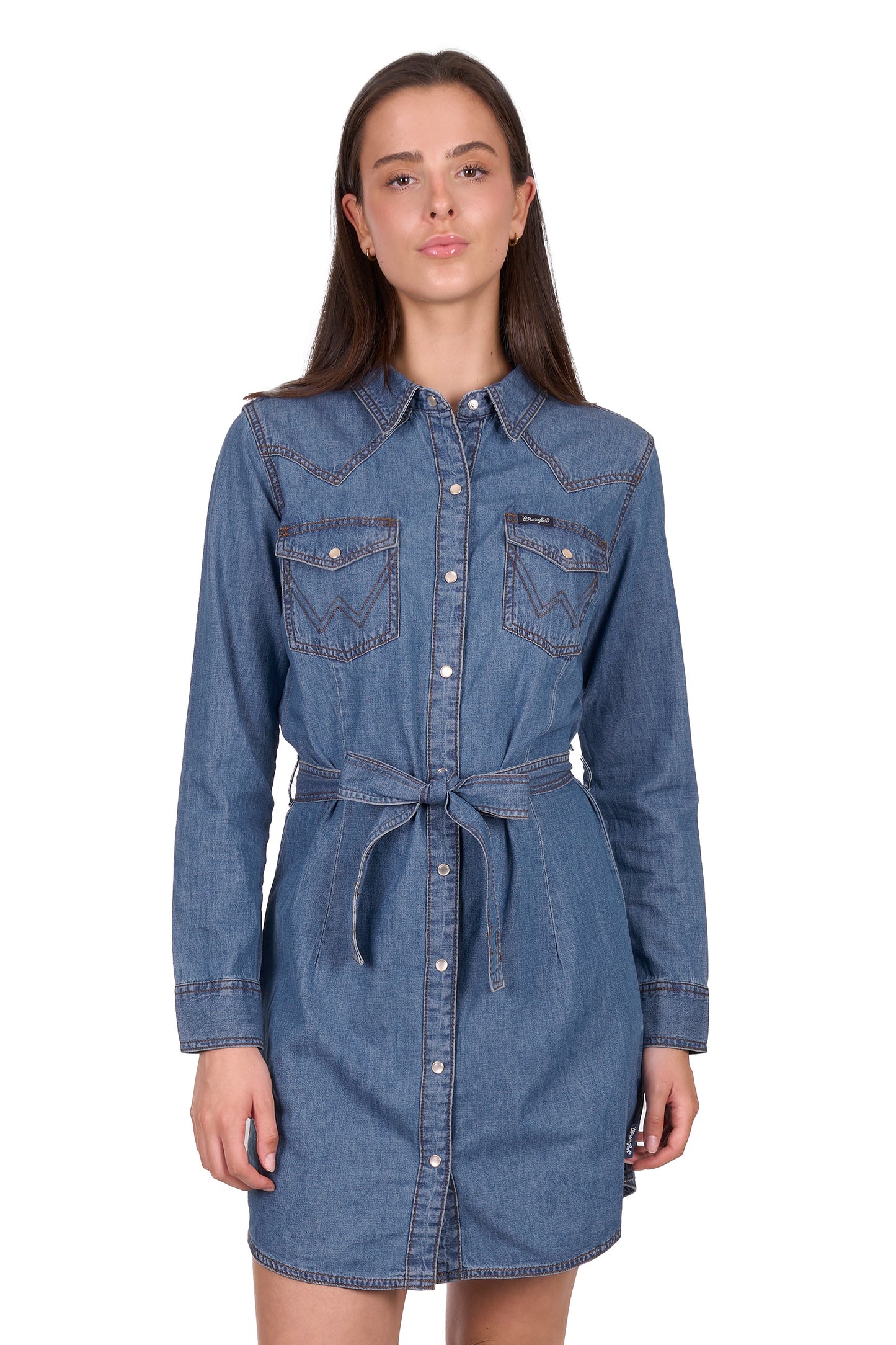 Wrangler Womens Wendy Long Sleeve Dress