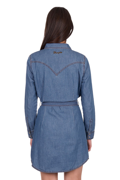 Wrangler Womens Wendy Long Sleeve Dress