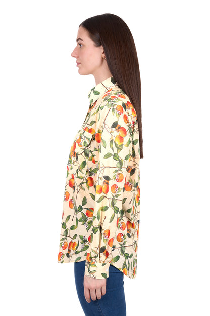 Hard Slog Womens Zia 1/2 Placket Long Sleeve Shirt