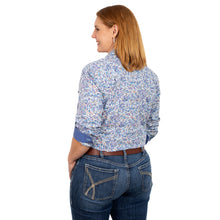 Load image into Gallery viewer, JC WOMENS GEORGIE HALF BUTTON PRINT WORKSHIRT