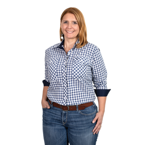 JUST COUNTRY WOMENS ABBEY FULL BUTTON PRINT WORKSHIRT