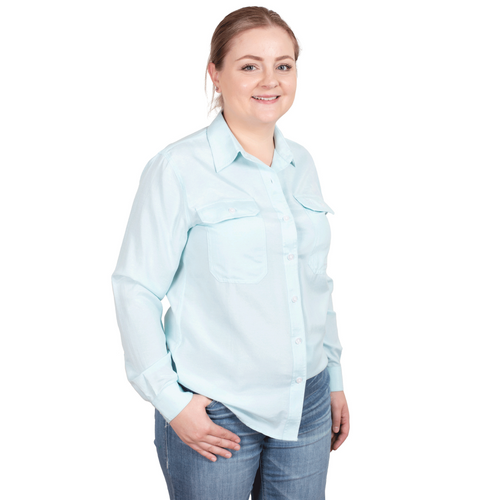 Just Country Womens Abbey Long Sleeve Full Button Solid Workshirt