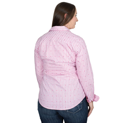 Just Country Womens Abbey Full Button Print Country Workshirt