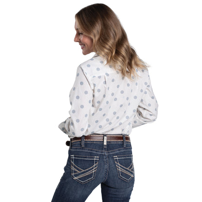 Just Country Womens Abbey Full Button Print Country Workshirt