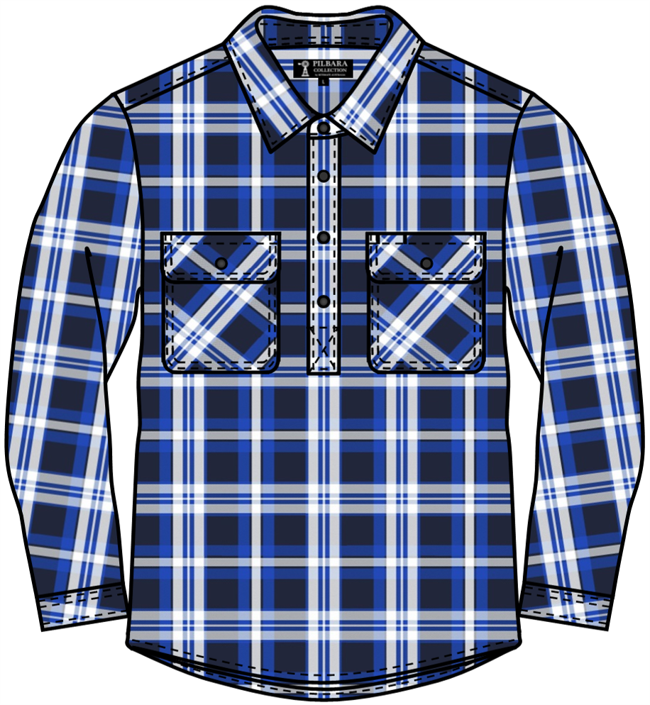 Pilbara Flannelette Mens Closed Front Shirt