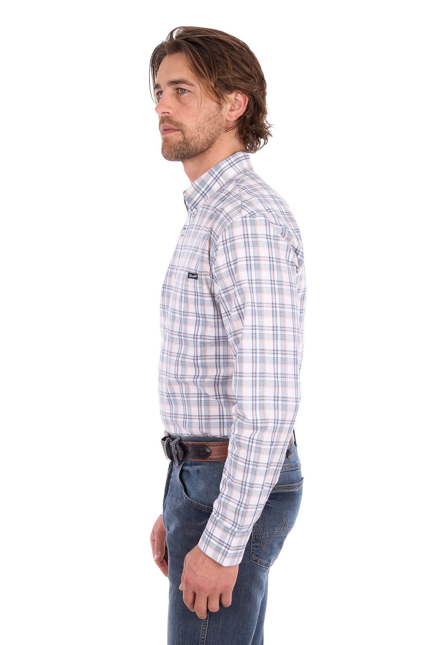 Wrangler Mens Ben 1 Pocket Long Sleeve Shirt