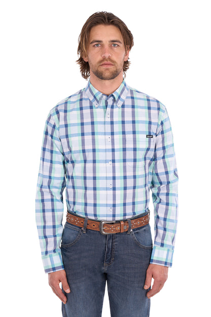 Wrangler Mens Dale 1 Pocket Long Sleeve Shirt
