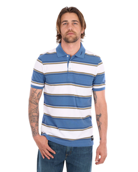Wrangler Mens Mick 1 Pocket Short Sleeve Polo