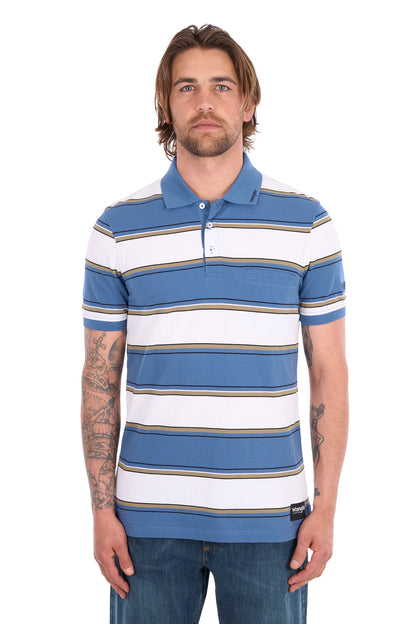 Wrangler Mens Mick 1 Pocket Short Sleeve Polo