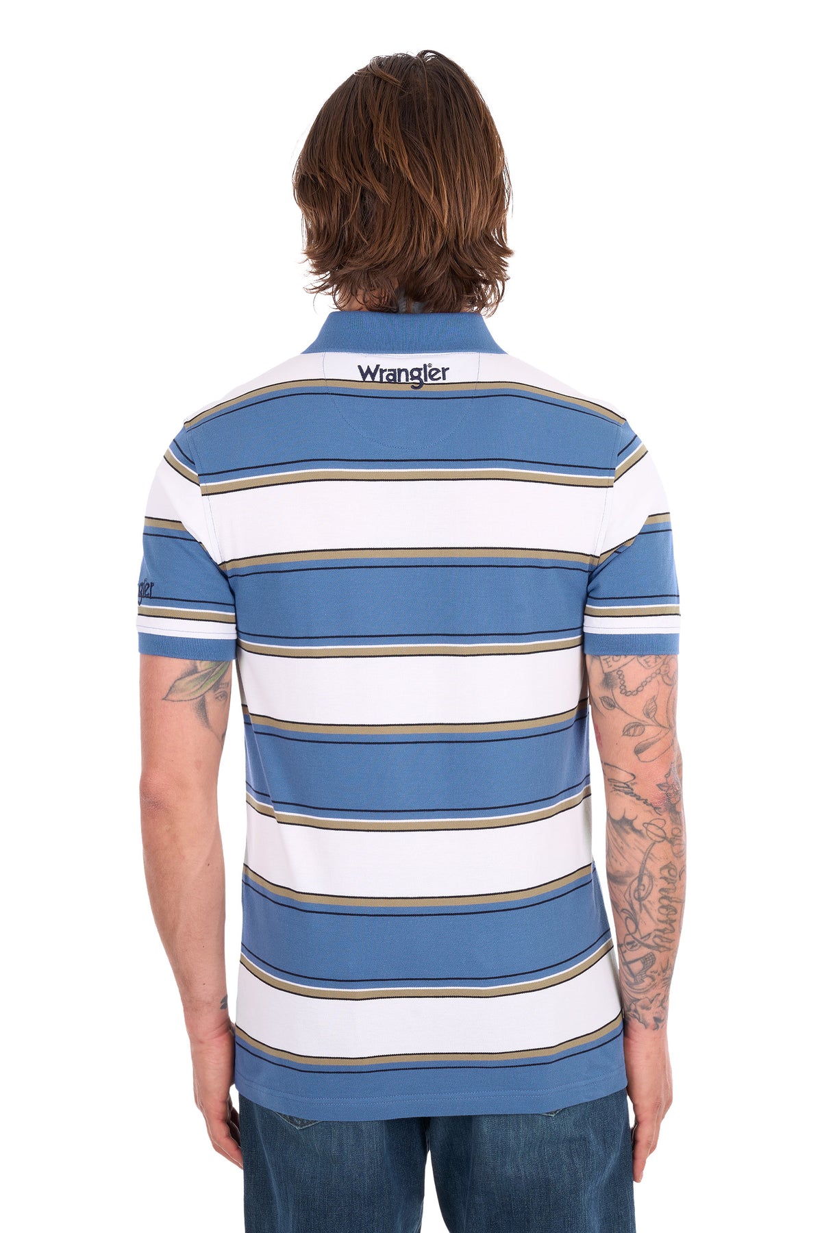 Wrangler Mens Mick 1 Pocket Short Sleeve Polo