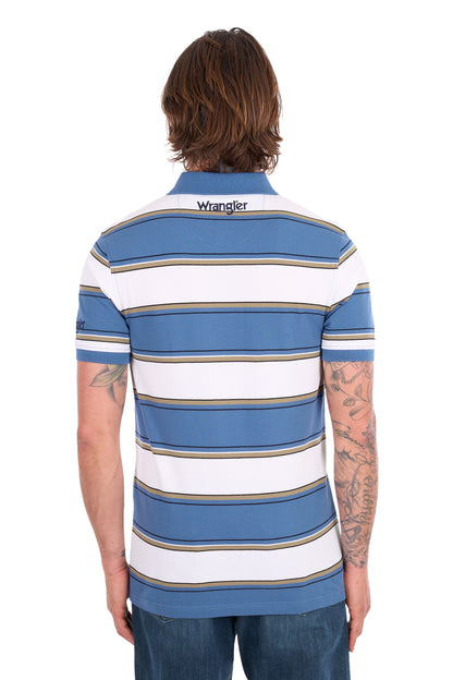 Wrangler Mens Mick 1 Pocket Short Sleeve Polo