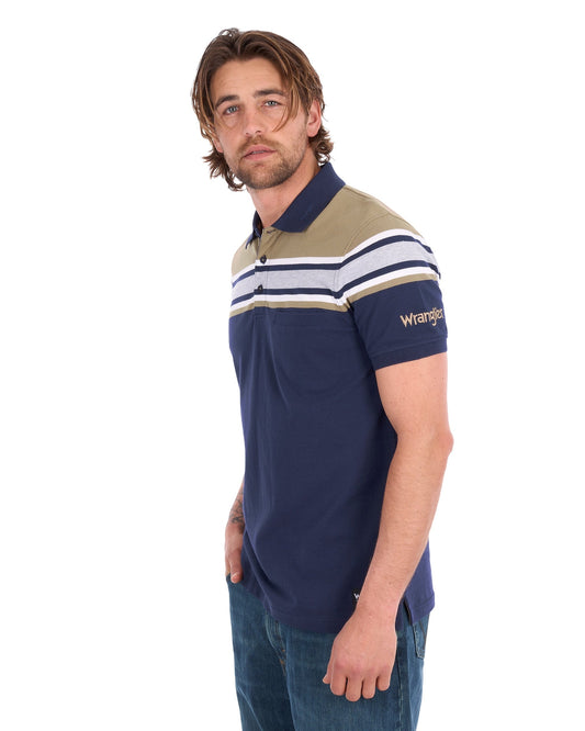 Wrangler Mens Tyrone 1 Pocket Short Sleeve Polo