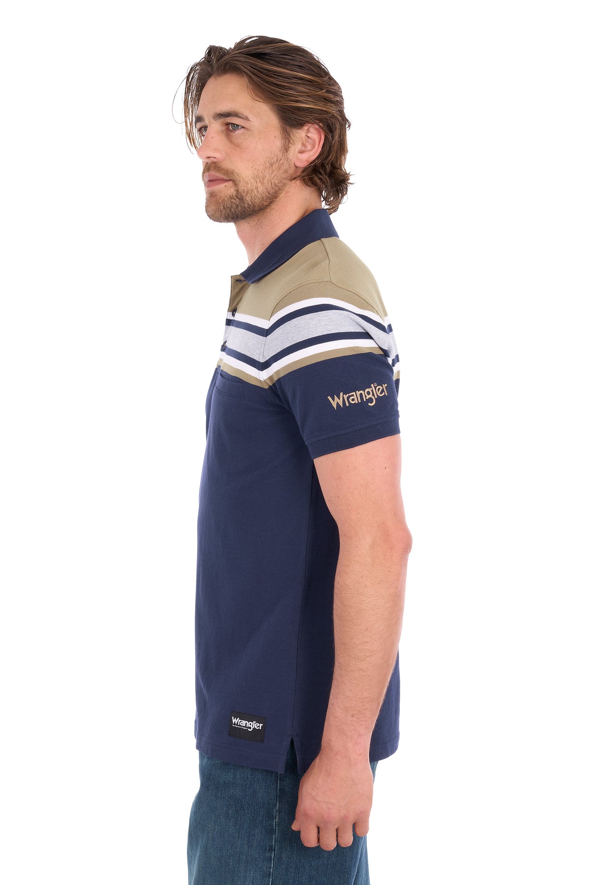 Wrangler Mens Tyrone 1 Pocket Short Sleeve Polo